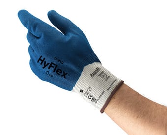 picture of Ansell Hyflex 11-919 Blue Rough Nitrile Coated Safety Gloves - AN-11-919