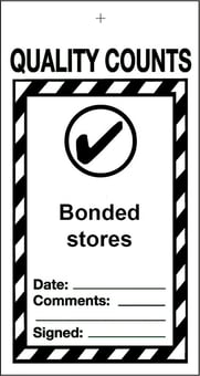 Picture of Tye Tags - Bonded stores - 80 X 150Hmm (Pack of Ten) - Flexible Plastic - [AS-QU22-PVC]
