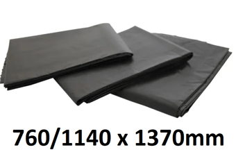 picture of Medium Duty Wheelie Black Bin Liners - Pack of 100 - 270 Litres - [BM-WBL]