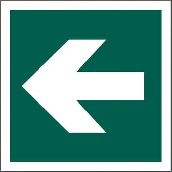 Picture of Arrow Sign Straight White on Green MEDIUM - 150 x 150Hmm - Rigid Plastic - [AS-SA30-RP]