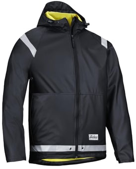 Picture of Snickers - PU Rain Waterproof Black Jacket - SW-8200-0400