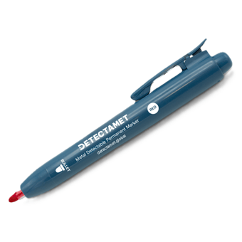 Picture of Detectamet Detectable Retractable Permanent Marker - Red Bullet Tip - Pack of 10 - [DT-146-A05-P03-A07]
