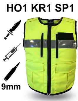 picture of Community Support High Visibility Body Armour CS103 - Home Office HO1 KR1 SP1 - Handgun, Stab & Spike Protection - VE-CS103-HO1KR1SP1-HV