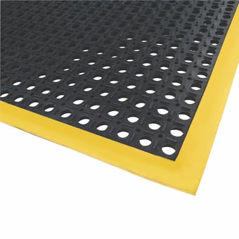 picture of Ulti-Mat Anti-Fatigue Anti-slip Mat - Black/Yellow - 910mm x 1550mm - [WWM-10140-09115513-BKYL] - (LP)