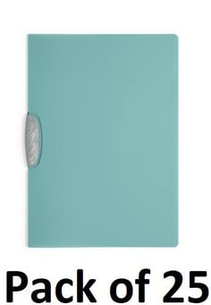 picture of Durable - Swingclip® 30 Color Clip Folder - A4 - Turquoise Green - Pack of 25 - [DL-226620]