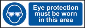 Picture of Spectrum Eye protection must be worn in this area - RPVC 300 x 100mm - SCXO-CI-11401