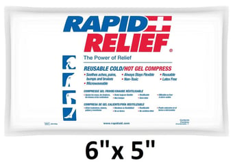 picture of Rapid Relief Deluxe Cold & Hot Gel Compress With Contour Gel 6"X 5" - [BE-RA401]