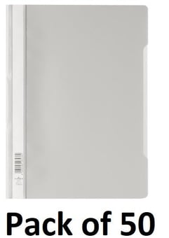 picture of Durable - Clear View Folder - Economy - Grey - Pack of 50 - [DL-257310]