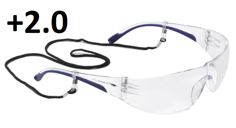 JSP Swiss One Eyemax Safety Spectacle Clear +2.0 Corrective Lens - [JS-1EYE23C2-0]