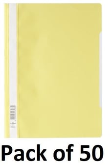 picture of Durable - Clear View Folder - Economy - Yellow - Pack of 50 - [DL-257304]