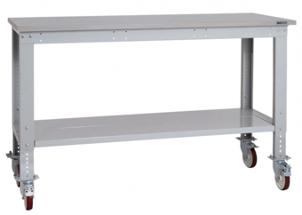 Picture of BiGDUG Heavy Duty Height Adjustable Mobile Workbench - 860-1280h x 1715w x 600d mm - Laminate Worktop - [BDU-HDMWB176L]