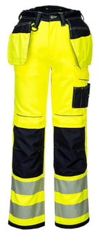 picture of Portwest - PW3 Hi-Vis Stretch Holster Trouser - Yellow/Black - PW-PW306YBR