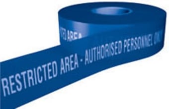 picture of Security Tape - Restricted Area-Authorised Personnel Only - 75mm x 250m - [AS-SBT8]