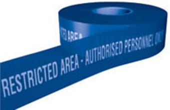 Picture of Security Tape - Restricted Area-Authorised Personnel Only - 75mm x 250m - [AS-SBT8]