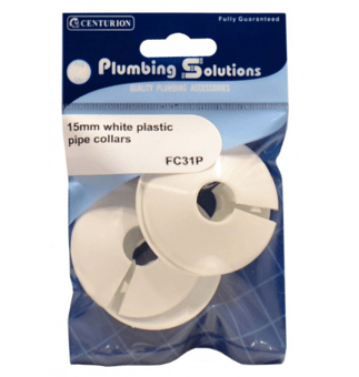 Picture of Plastic Radiator Pipe Collars - 15mm - White - 4 Pack - CTRN-CI-FC31P