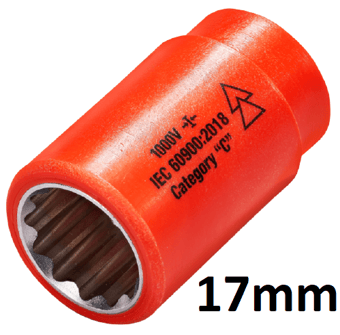 picture of ITL - 1/2" Insulated Drive Socket - 17mm - [IT-01420]