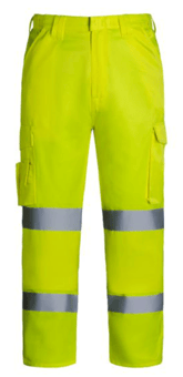 picture of AQUA Hi Vis Premium Cargo Trouser Yellow - Regular Leg - FU-TR047-0000-034-R