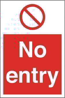 Picture of No Entry Sign LARGE - 400 x 600Hmm - Rigid Plastic - [AS-PR72-RP]