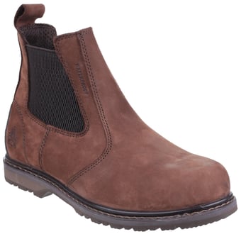 picture of Amblers AS148 Sperrin Lightweight Waterproof Pull On Dealer Brown Safety Boots S3 WR SRA - FS-24187-39856