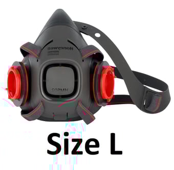 picture of Honeywell North® HM500 Series Half Mask - Large - EN140 - (Sold Without Filters) - [HW-HM501BL]