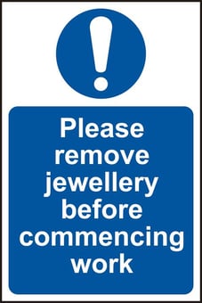 picture of Spectrum Please remove jewellery before commencing work – RPVC 200 x 300mm - SCXO-CI-11471