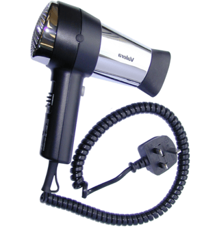 Picture of Valera Action Hair Dryer 1200w With Plug - Black & Chrome - [BP-EPAVSB]