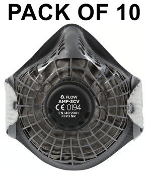 picture of AlphaFlow Low Breathing Mesh Respirator FFP3 NR Pack of 10 - [AL-AMF-3CV]