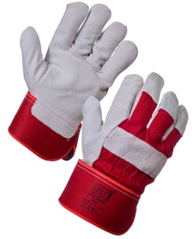 picture of Supertouch Budget Elite Red Rigger Leather Gloves - Pair - One Size - [ST-21123]