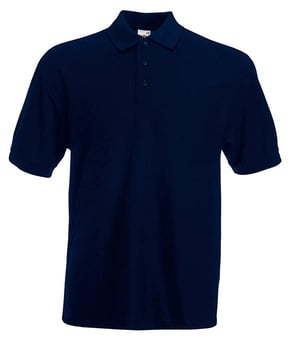 picture of Fruit of The Loom Men's Polycotton Poloshirt - Deep Navy Blue - BT-63402-DNAV