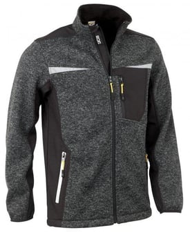 picture of JCB - Essington II Full Zip Black/Grey Jumper - 370gsm - 100% Polyester - PS-D+IF