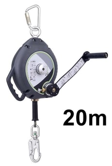 picture of Kratos Kalypso Stainless Steel Wire Rope Retractable Fall Arrester - 20m - ATEX Approved - [KR-FA2040120S]