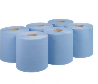 Picture of Supreme TTF Blue Centrefeed Rolls - 190mm Wide - Pack of 18 - [HT-FCFB19152E]