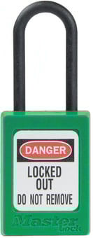 Picture of Masterlock - S32 Green Nylon Shackle Zenex Safety Padlock - [MA-S32GRN]
