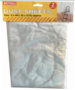 picture of Powerplus - 2 x 4M Dust Sheet - Pack of 2 Sheets - [PU-7029] - (DISC-R)