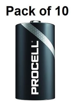 picture of Duracell Industrial 1.5V C Batteries - Pack of 10 - [HQ-PC1400]