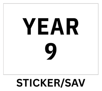 picture of Year 9 Plaque Wall Door Corridor Sign Sticker/Sav - IH-YEAR09-SAV - (LP)