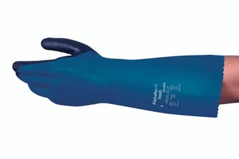Picture of Ansell AlphaTec 04-005 Blue PVC Nitrile Coated Gloves - Pair - AN-04-005
