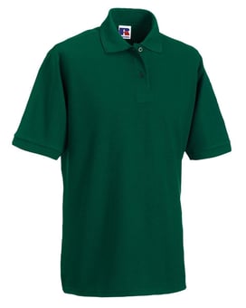 Picture of Russell Hardwearing Unisex Polo Shirt - Bottle Green - BT-599M-BG