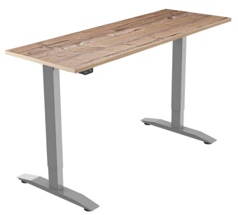 picture of Yo-Yo DESK PRO 1 Silver Frame with Timber Desk Top - YYO-YD-PRO-1-S/1000600TIM