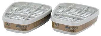 Picture of 3M - Pair of A1 Organic Vapour Filter Cartridges - For 6000 7500 & 6900 Masks - [3M-6051]