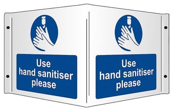 picture of Use Hand Sanitiser - Rigid 3D Projection Sign - [SA-SS8044R] - (DISC-R)
