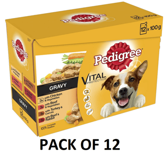 picture of Pedigree Pouch Real Meals in Gravy Wet Dog Food 12 x 100g - [CMW-PPOU0]