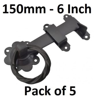 picture of EXB Twisted Ring Gate Latch - 150mm (6") - Pack of 5 - [CI-GI37L]