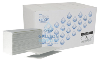 picture of Galleon 2 Ply - White - Interleaved - Paper Hand Towels - 23.5cm x 24cm Sheets - 1500 Towels - [GU-OR-A] - (LP)