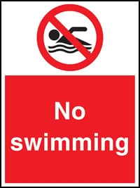 picture of No Swimming Sign - [AS-WH1]