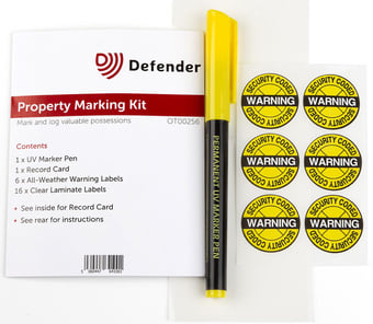 picture of Defender Property Marking Kit - Pre-packed In a Handy Clip Close Bag - [SO-OT00256]
