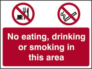 picture of Spectrum No Eating, No Drinking, No Smoking – SAV 600 x 450mm - SCXO-CI-13338