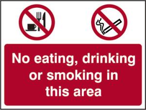 Picture of Spectrum No Eating, No Drinking, No Smoking - SAV 600 x 450mm - SCXO-CI-13338