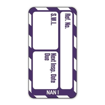 picture of Scafftag Nanotag Safe Working Load Next Inspection Date Due Insert - SC-NAN-I