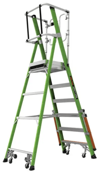 picture of Little Giant Series 2.0 Fibreglass Safety Cage Ladder - 6 Treads - [TBD-1304-096]